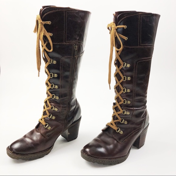 BORN Wide Calf Lace Up Riding Boots - Picture 2 of 8